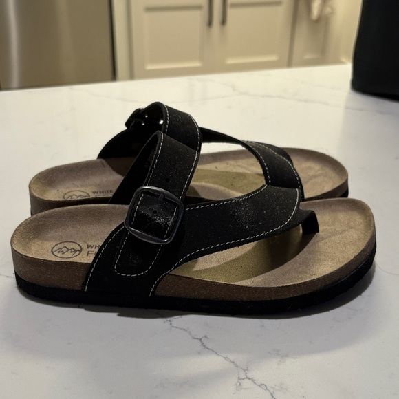 White Mountain Black Sandals with Buckle Worn once - Picture 3 of 6